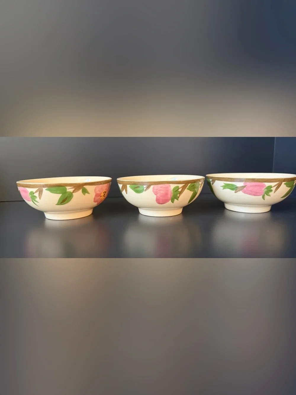 Franciscan Desert Rose Oatmeal Cereal Bowls Set of 3 5.5” Replacement USA